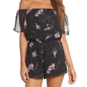 BB Dakota Floral Romper in Black